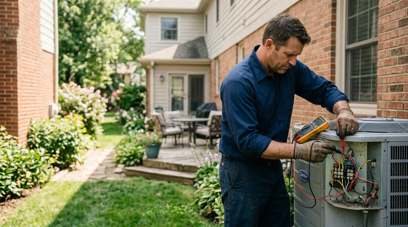 HVAC technician working near Mannington, WV